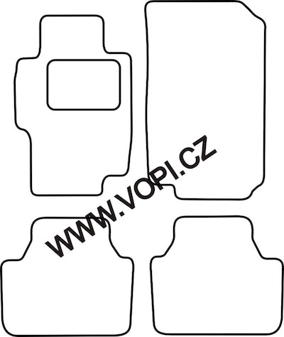 Textil-Autoteppiche Honda Accord 2003 - 2008 Autofit (1737)